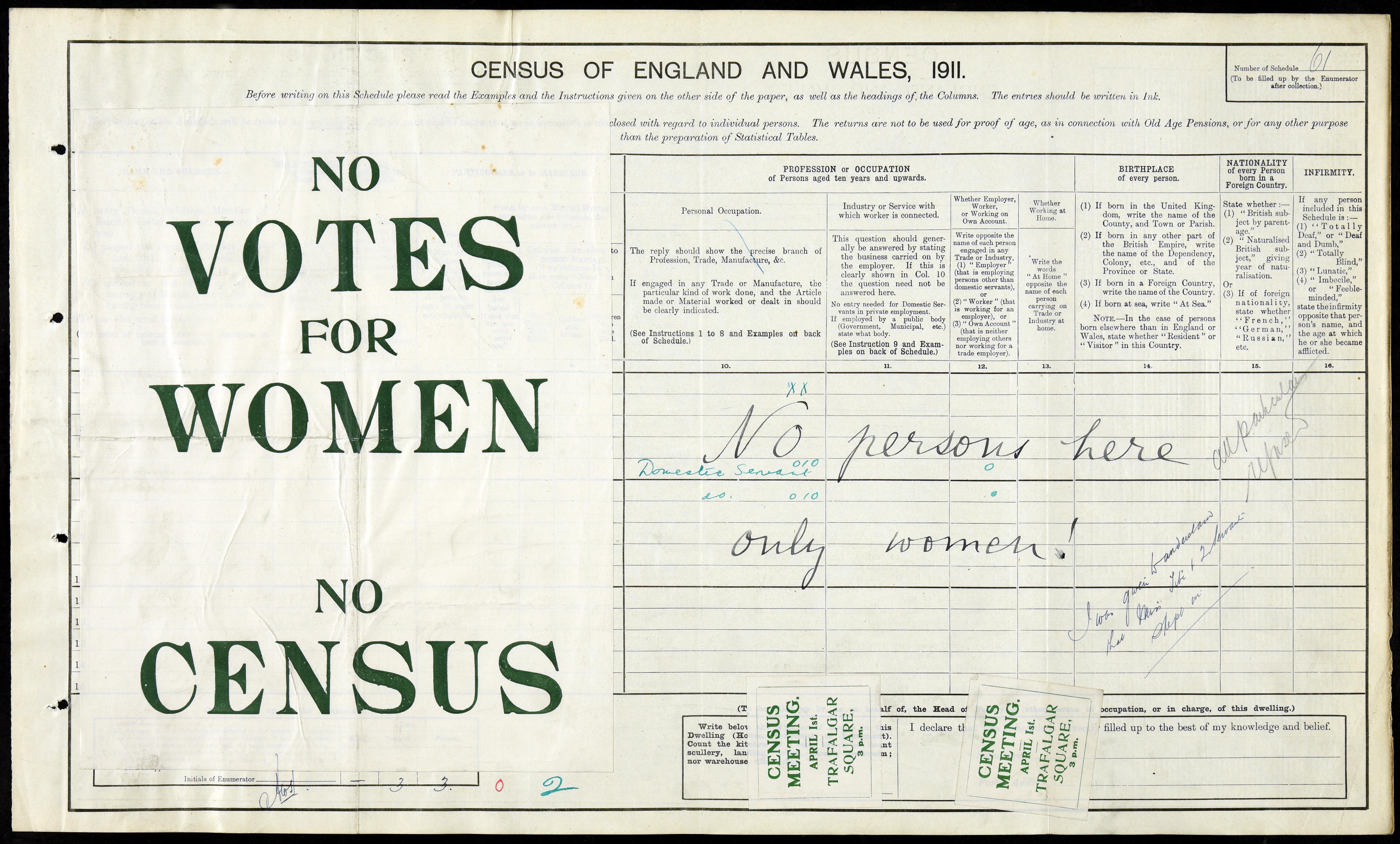 Refused 1911 British Census