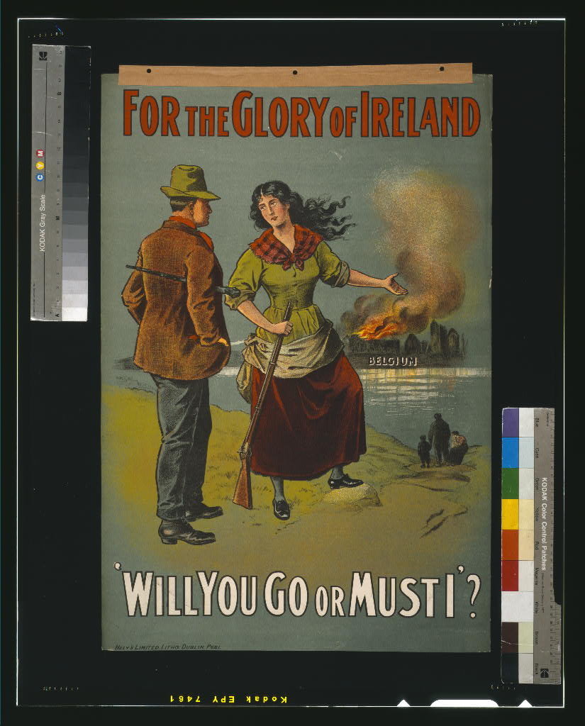 For the glory of ireland WWI poster. Description provided in source annotation