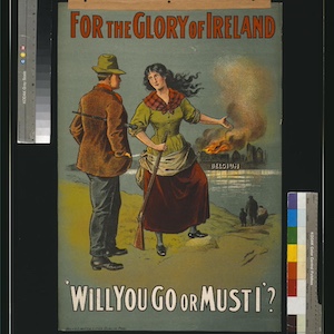 For the glory of ireland WWI poster. Description provided in source annotation