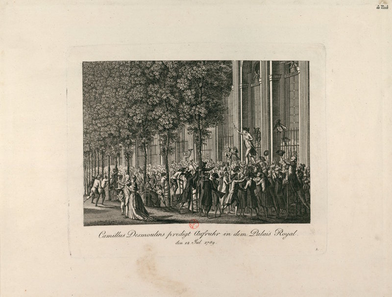 Engraving of speech given against Estates-General