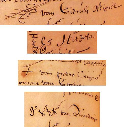Signatures of Japanese soldiers executed at Amboyna