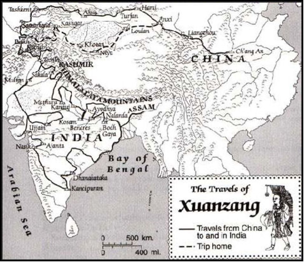 xuanzang travel to india