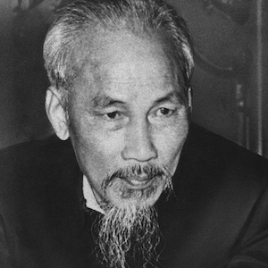 Portrait of Ho Chi Minh later in life. 