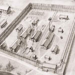 Aerial View of Strict Regime Camp
