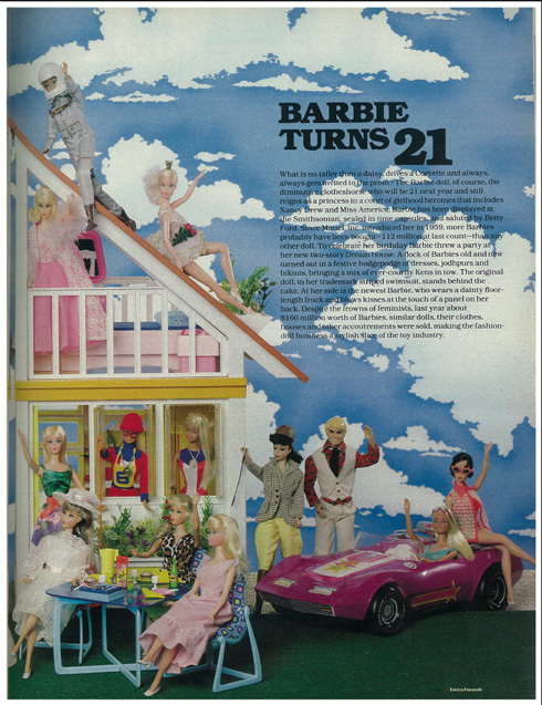 Barbie Turns 21 magazine article