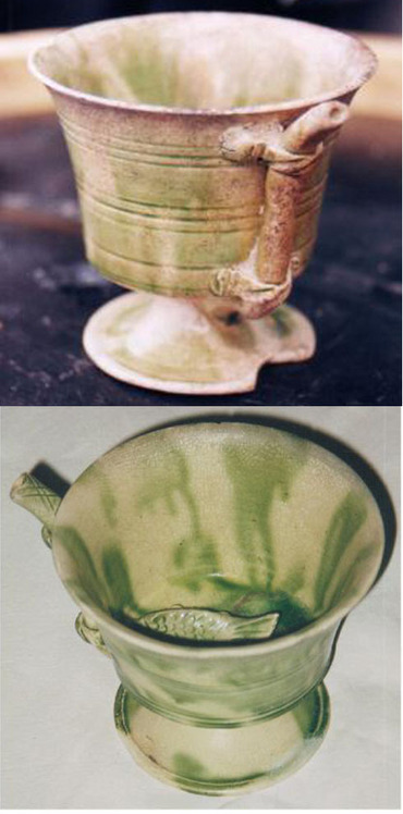 Photo of ceramic cup with a drinking spout