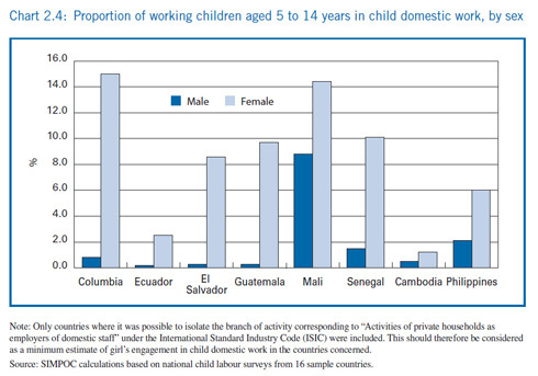 Chart of Child Domestic Service Statistics