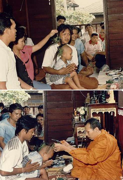 Custom of Cutting the Topknot in Thailand