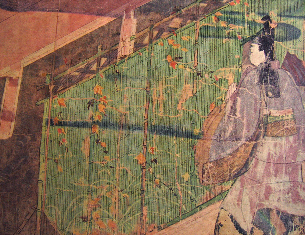 Lady of the Bridge, Tale of Genji Painting Scroll