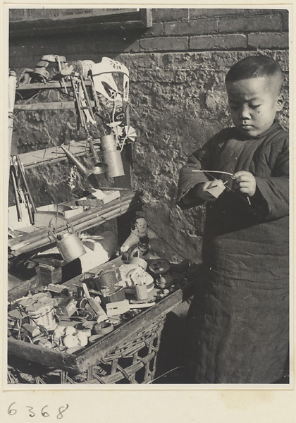 Little boy playing with toys