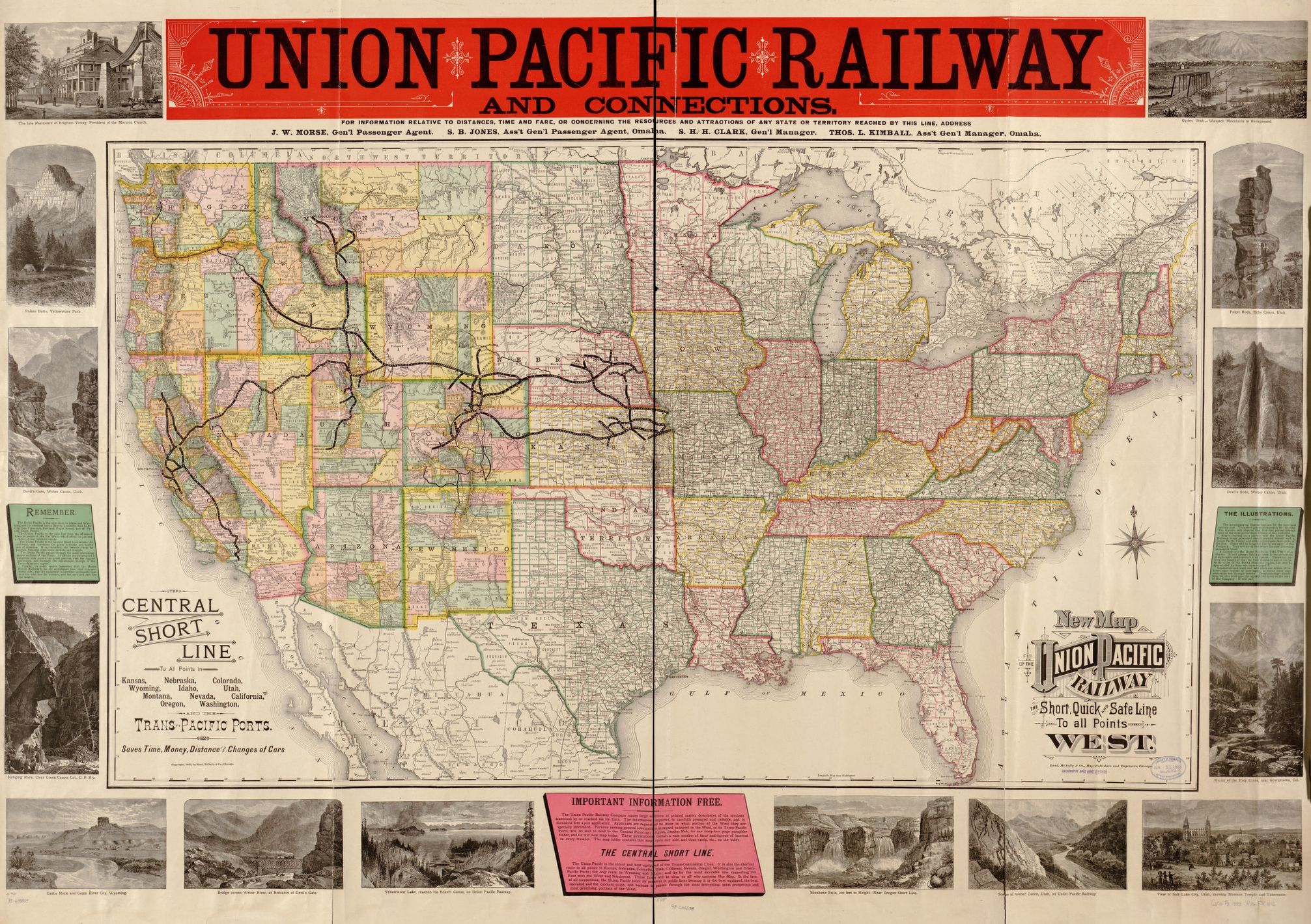 Map of the Union Pacific Railway