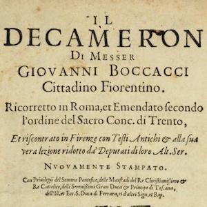Title page of the Decameron