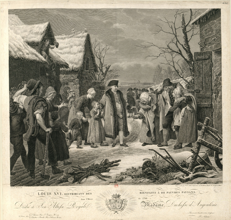 Louis XVI distributes aid to the Poor