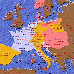 Map of Europe in 1812