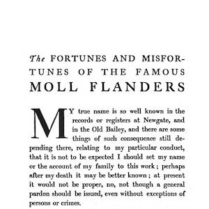 Excerpt of Moll Flanders