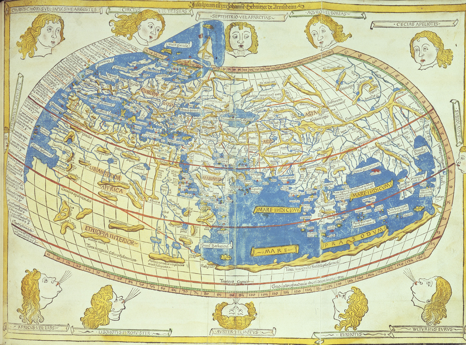 Image of the Latin reconstitution of Ptolemy's world map