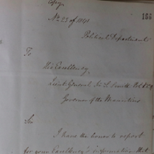 First letter from the British military officer and diplomat Atkins Hamerton on British merchants in the East