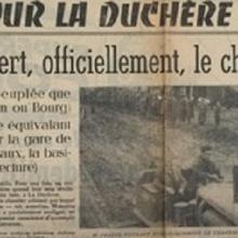 The mayor of Lyon, France, Louis Pradel, drives a bulldozer to initiate construction of social housing in La Duchère, in the city’s western edge, 1958.  