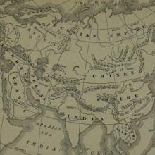 Map of Asia showing the lands Marco Polo traveled to.