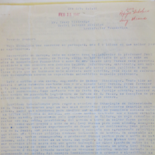 Image of mimeographed letter. 