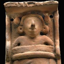 Thumbnail image of Aztec Cradleboard Figurine and Drawing