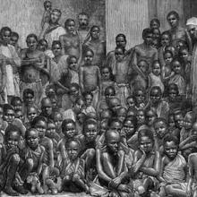 Thumbnail of drawing of Africans liberated from slaving vessel