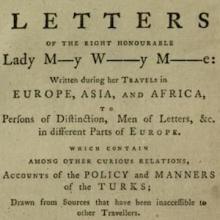 Title page of Letters of the Right Honourable Lady