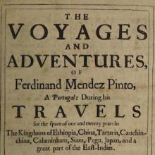 Title page of The Voyages and Adventures of Ferdinand Mendez Pinto