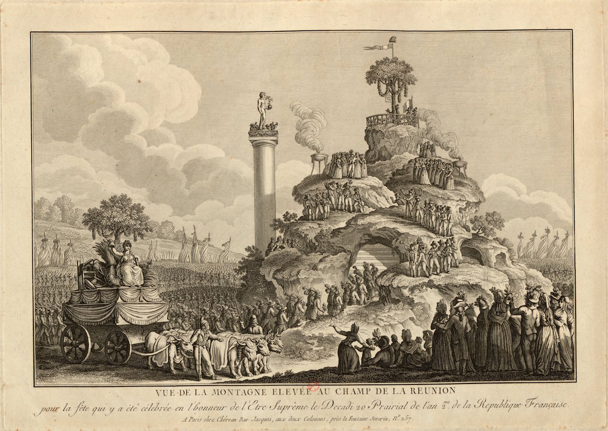 Engraving of View of the Mound of Champ de la Reunion